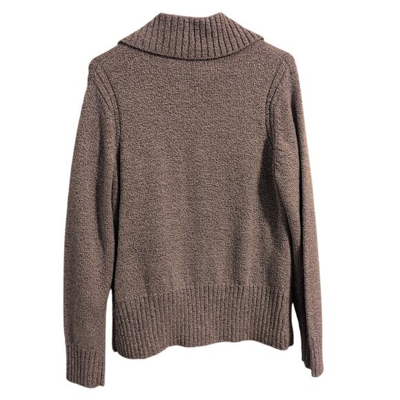 Carolyn Taylor Full-Zip Sweater – Purple & Black with Folded Collar - Picture 3 of 3